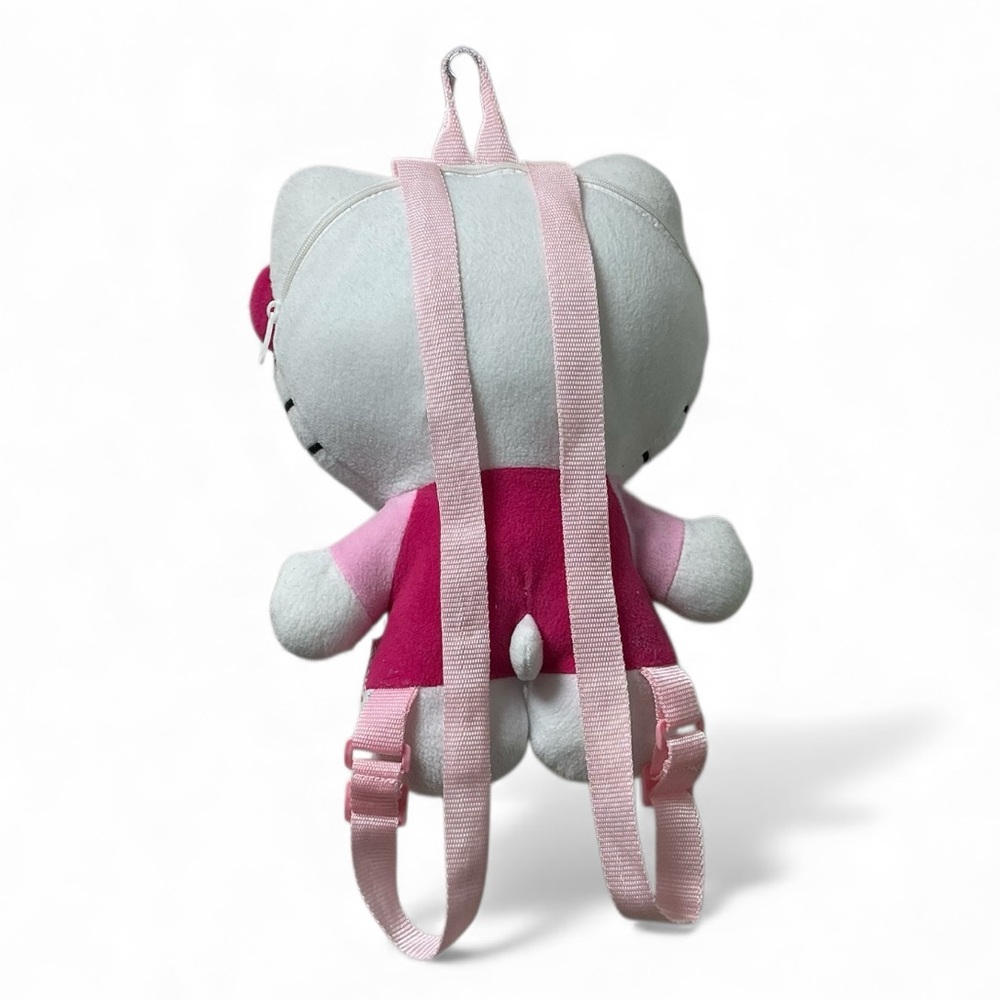 Adorable Hello Kitty Plush Backpack with Pink Bow and Glasses - Picture 5 of 10